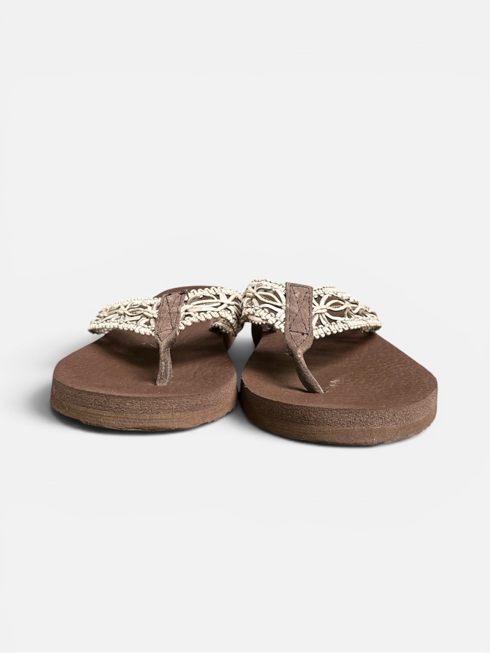 Skechers Meditation-Ocean Breeze Flip-Flop in Brown Women’s Sz 9 - Picture 5 of 10
